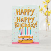 HAPPY BIRTHDAY KAART (Gele Bloem)