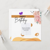 "Happy Birthday" Kaart (Voorkant / Achterkant in situ)