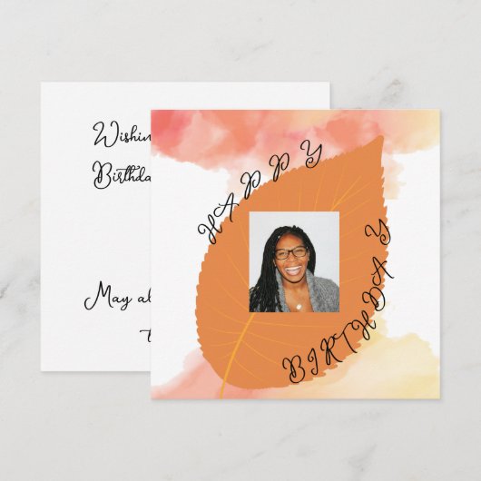 Happy Birthday Kaart (Voorkant / Achterkant)