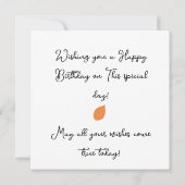 Happy Birthday Kaart (Achterkant)