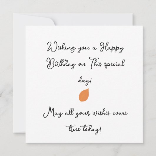 Happy Birthday Kaart (Achterkant)