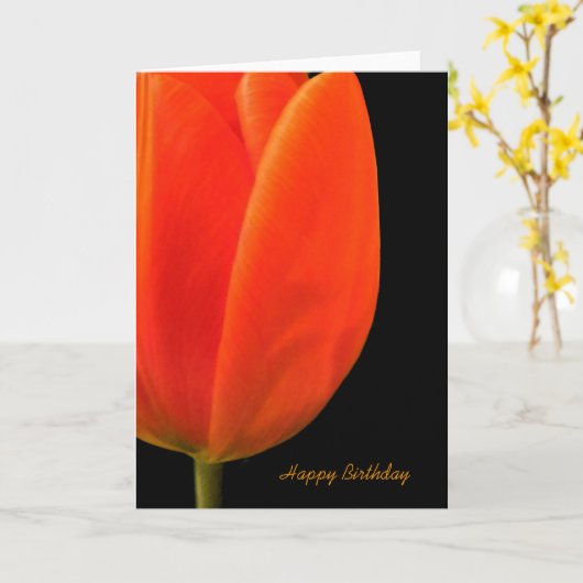 Happy Birthday Kaart (Gele Bloem)