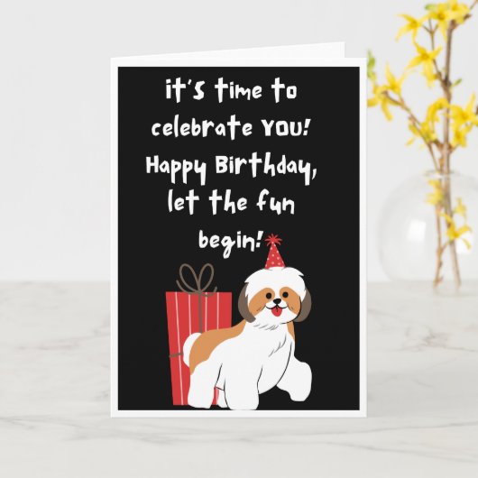 Happy Birthday Kaart (Gele Bloem)