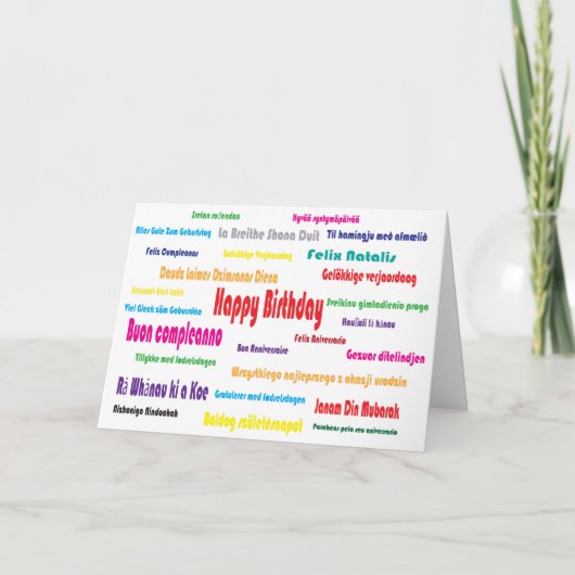 Happy Birthday Kaart (Voorkant)