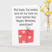 Happy Birthday Kaart (Gele Bloem)