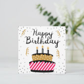 Happy Birthday Kaart (Staand voorkant)