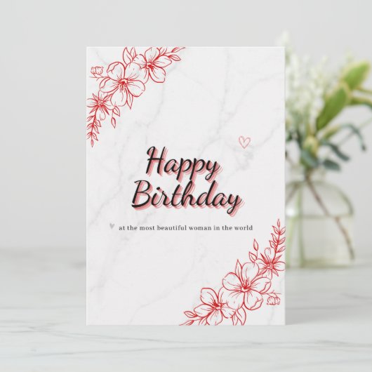 Happy Birthday Kaart (Staand voorkant)