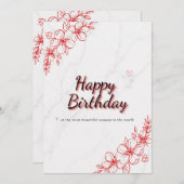 Happy Birthday Kaart (Voorkant / Achterkant)