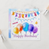 Happy Birthday Kaart (Voorkant / Achterkant in situ)