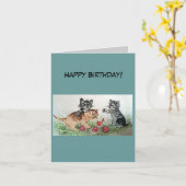 Happy Birthday Kaart (Gele Bloem)