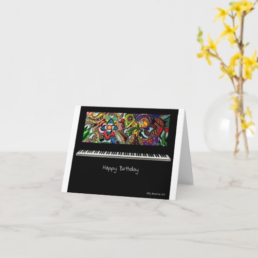 Happy Birthday Kaart (Gele Bloem)