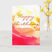 Happy Birthday Kaart (Gele Bloem)