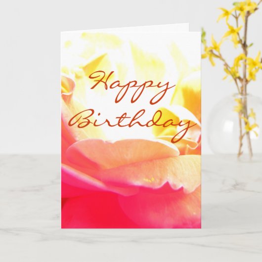 Happy Birthday Kaart (Gele Bloem)