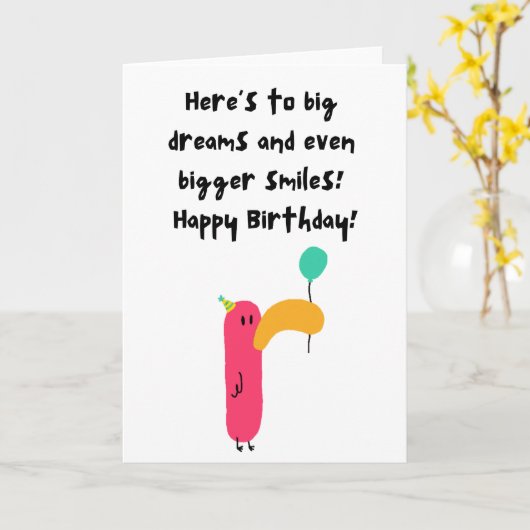 Happy Birthday Kaart (Gele Bloem)