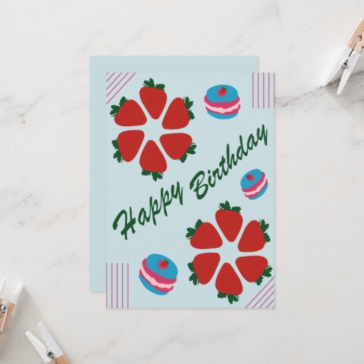 Happy Birthday Kaart (Voorkant / Achterkant in situ)