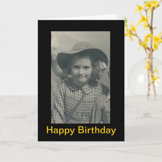 Happy Birthday Kaart (Gele Bloem)