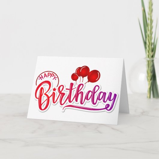 Happy Birthday Kaart (Voorkant)