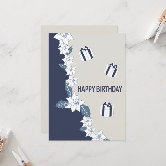 Happy Birthday Kaart (Voorkant / Achterkant in situ)