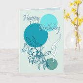 Happy Birthday Kaart (Gele Bloem)