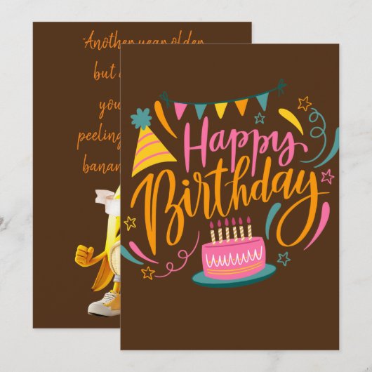 HAPPY BIRTHDAY KAART (Voorkant / Achterkant)