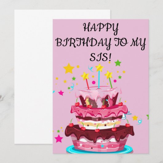 HAPPY BIRTHDAY KAART (Voorkant / Achterkant)