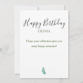Happy Birthday Kaart (Achterkant)