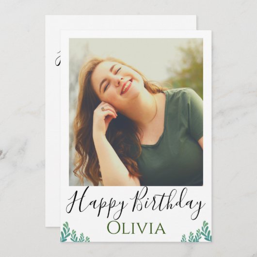 Happy Birthday Kaart (Voorkant / Achterkant)