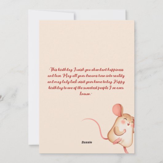 HAPPY BIRTHDAY KAART (Achterkant)