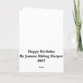 Happy Birthday Kaart (Achterkant)