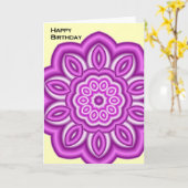 Happy Birthday Kaart (Gele Bloem)