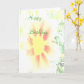 Happy Birthday Kaart (Gele Bloem)