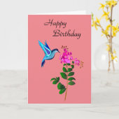 Happy Birthday Kaart (Gele Bloem)