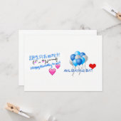 Happy Birthday Kaart (Voorkant / Achterkant in situ)