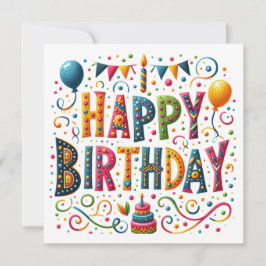 Happy Birthday Kaart