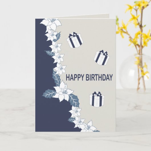 Happy Birthday Kaart (Gele Bloem)