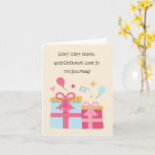 Happy Birthday Kaart (Gele Bloem)