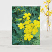 Happy Birthday Kaart (Gele Bloem)