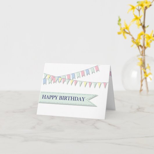 Happy Birthday Kaart (Gele Bloem)