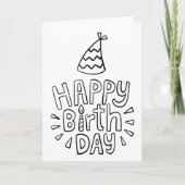 Happy Birthday Kaart (Voorkant)