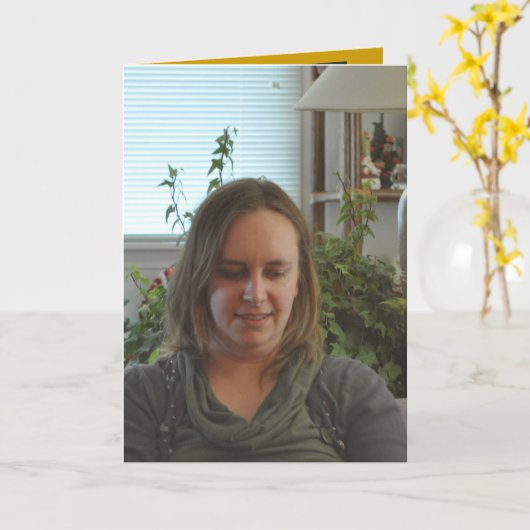 Happy Birthday Kaart (Gele Bloem)