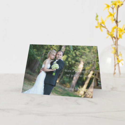 Happy Birthday Kaart ! (Gele Bloem)