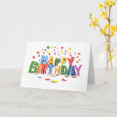 Happy Birthday Kaart (Gele Bloem)