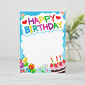 Happy Birthday Kaart (Staand voorkant)