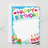 Happy Birthday Kaart (Achterkant)