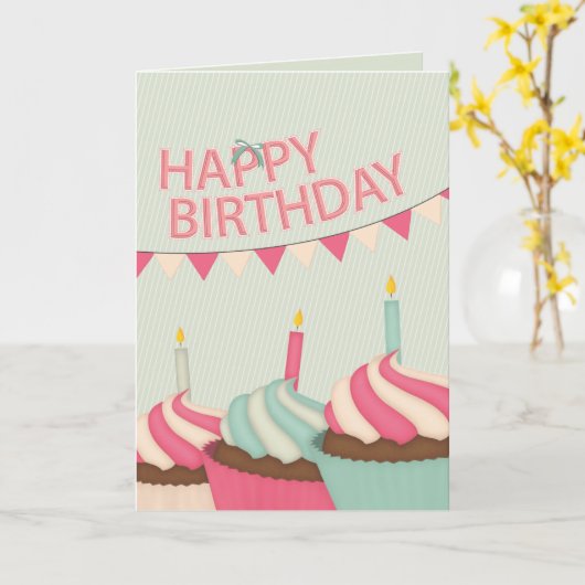 Happy Birthday Kaart (Gele Bloem)