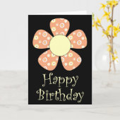Happy Birthday Kaart (Gele Bloem)