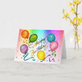 Happy Birthday Kaart (Gele Bloem)