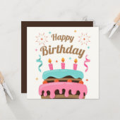 Happy Birthday Kaart (Voorkant / Achterkant in situ)