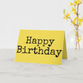 Happy Birthday Kaart (Gele Bloem)