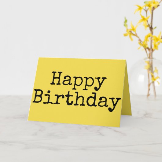 Happy Birthday Kaart (Gele Bloem)